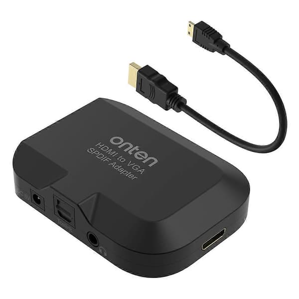 Onten 35165 HDMI til VGA + Optisk Audio Konverter til Højttaler / TV / Computer Not Specified