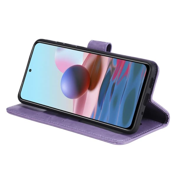【YD】Xiaomi Redmi Note 10S - Mandala Læder Etui - Lilla 70