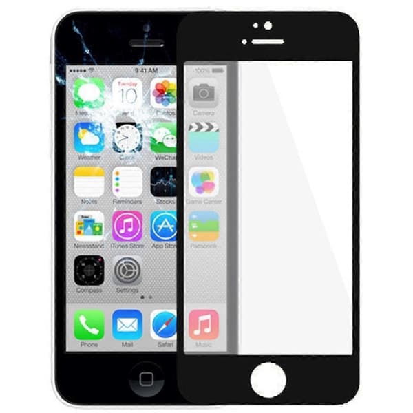 10 stk. til iPhone 5C Frontskærm Ydre Glaslinse Svart