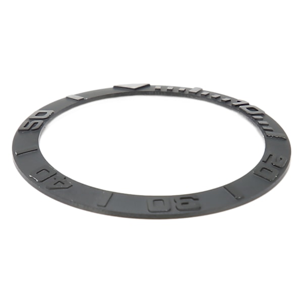 Klocka Bezel Insert 38mm Keramisk Präglad Digital Klocka Bezel Ring Ersättningsdelar för Reparation Kolsvart
