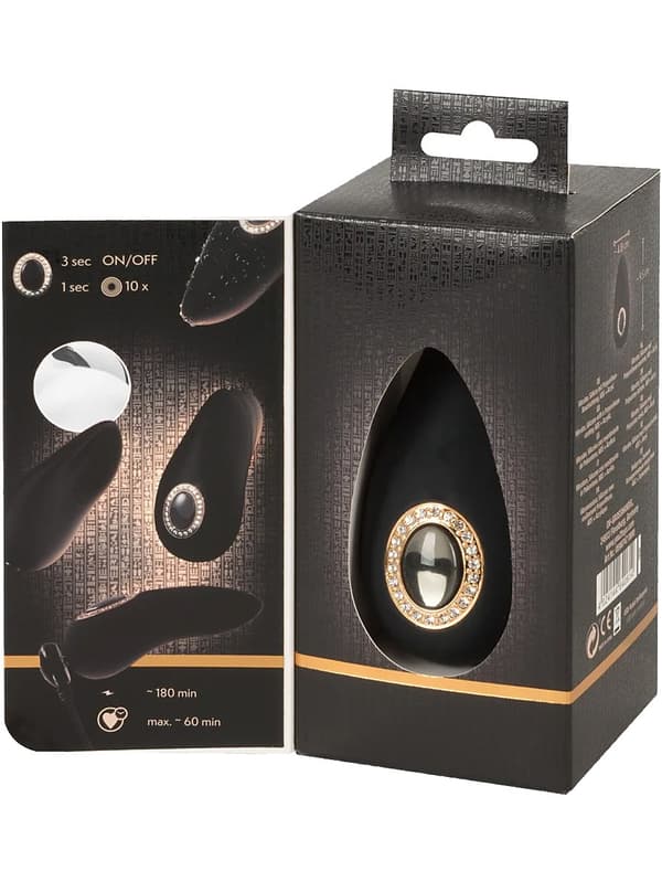 【YD】Cleopatra: Klitorisvibrator Svart ABS-plast, Polyuretan, Silikon
