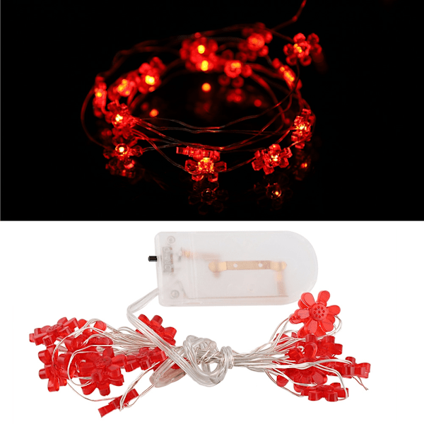 2M 20 LED Batteridrivna Koppartrådsljusslingor för Jul & Bröllopsdekoration (Kallvit)