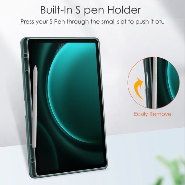 【YD】Galaxy Tab S9 FE Plus Deksel Hybrid Pennholder Grå 283