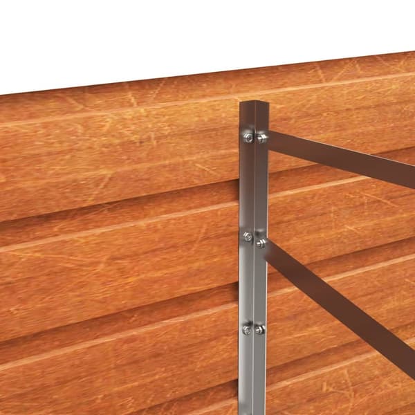 【YD】vidaXL Højbed rustent 320x80x45 cm rustfrit stål Brun 16580