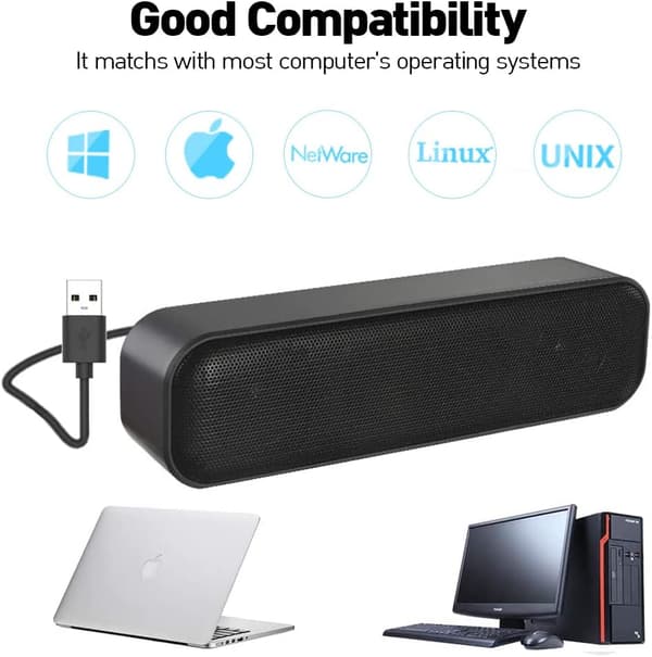 【YD】Høyttaler, datamaskinhøyttaler, USB PC-høyttaler for skrivebord, datamaskin