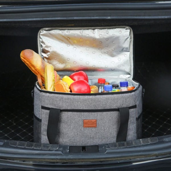 Lunchväska 15l/25l Isolerad Lunchbox Soft Cooler Kylväska Gray 15L