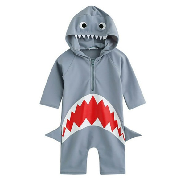 Sommer strand badetøj UV tegneserie Shark One Piece soldragt til børn Drenge Børn Badetøj 2-3years