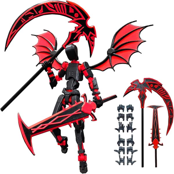 【YD】Samlet T13 Actionfigur Sæt, til Samlere Skrivebordsdekorationer, Rød