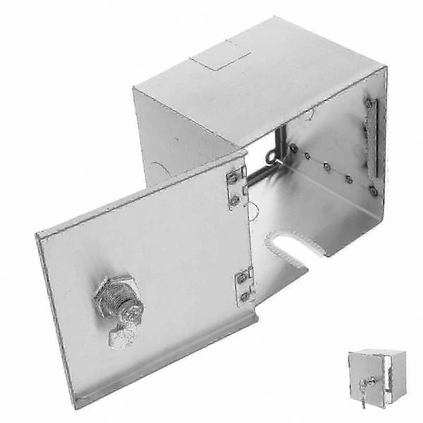 【YD】Waterproof Outdoor Electrical Box with Lock, Safely Protects Power Outlets [HK] Silver