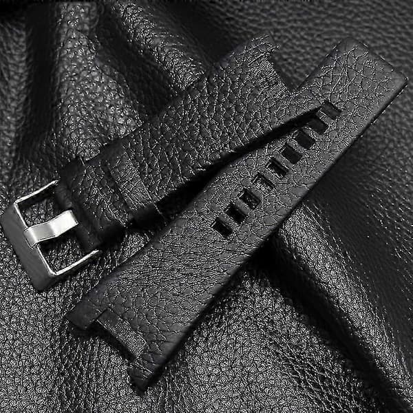 Urrem læder 32mm til Diesel DZ1216 DZ4246 DZ4287 med hak Brown-Plain