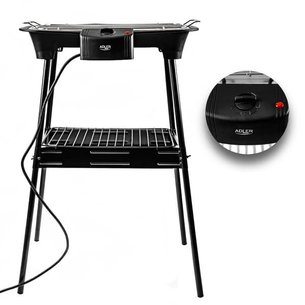 【YD】Adler elektrisk grill med avtakbart varmeelement Svart