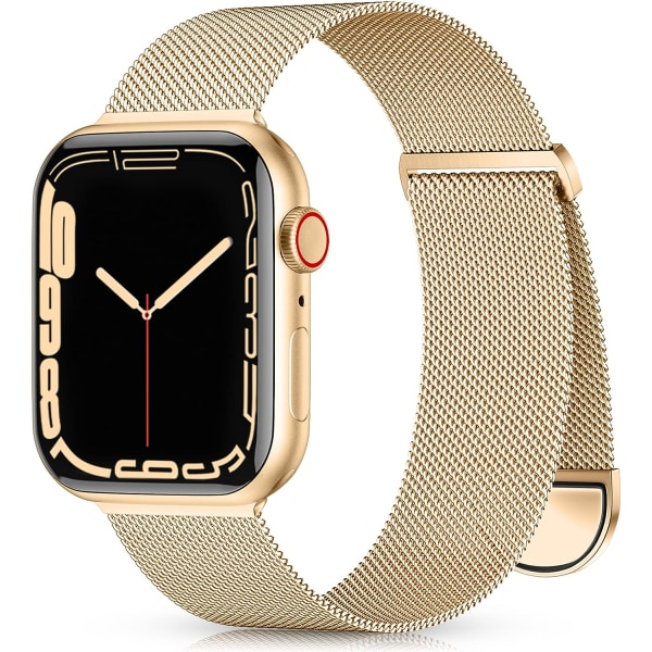 Metalbånd, der er kompatibelt med Apple Watch-bånd 40 mm 38 mm 41 mm Rose Gold 42/44/45/49mm