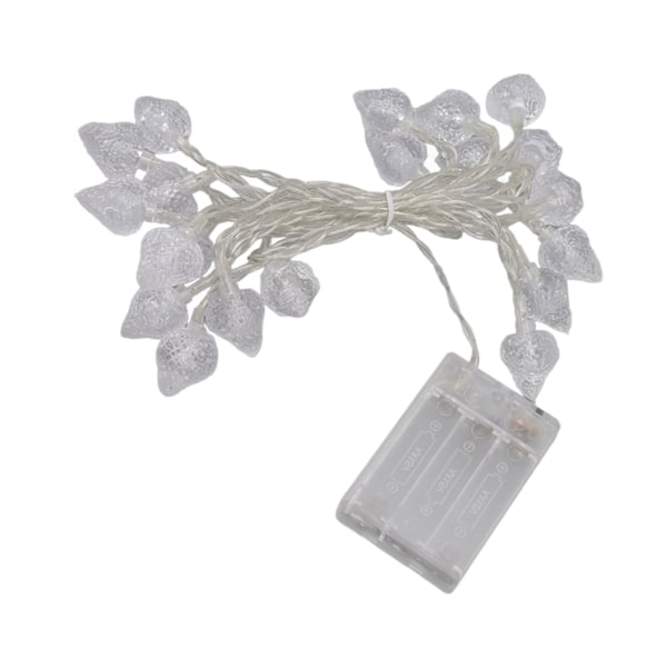 20 LED Utomhus Jordgubbsformade Fairy String Lights - Batteridrivna Juldekorationer för Hem och Rum
