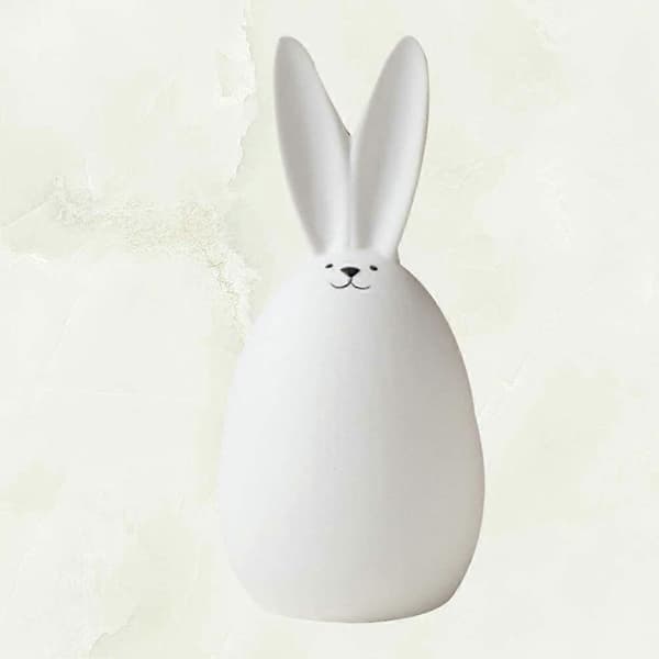 【YD】Easter Ceramic Rabbit Figurine Ornament White Desktop Decoration