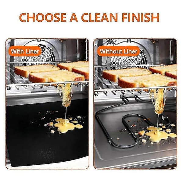 5-pack stora ugnsfoder 50 x 40 cm kraftiga non-stick ugnsfoder och återanvändbar bakmatta för botten av fläkt elektrisk DP
