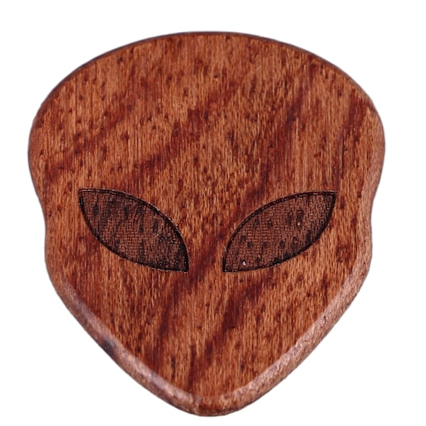 Spooky Skull Guitar Plek Halloween Horror Massiv Træ Musikinstrument Tilbehør Type A (Rosewood)