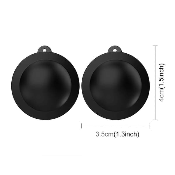 (Ny) Til GoPro MAX2 PULUZ Silikone Dobbeltlinsecover (Sort) Black