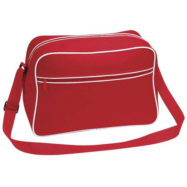 Bagbase Retro justerbar axelväska (18 liter) Clas Classic Red/White One Size