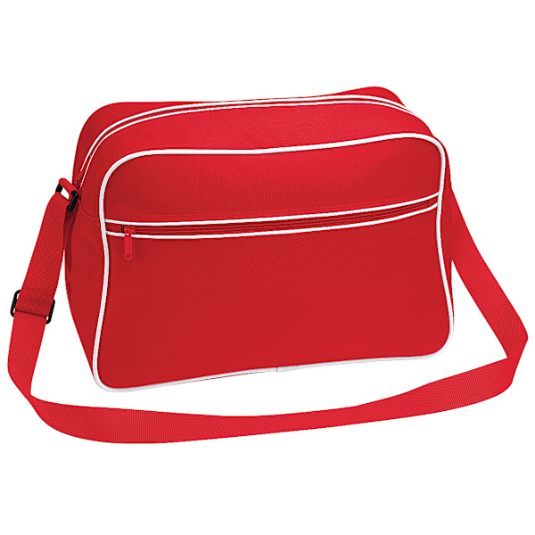 Bagbase Retro justerbar skuldertaske (18 liter) Clas Classic Red/White One Size