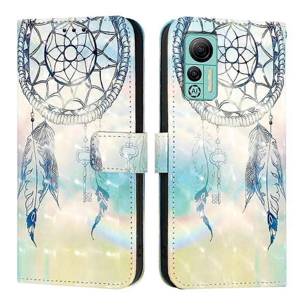 3D-målad horisontell flip-läderfodral för Ulefone Note 14 Dream Wind Chimes