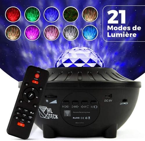 【YD】LED Lærredsprojektor Dingfly Bluetooth Natlampe Roterende 10