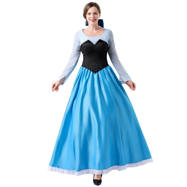 Vuxen Halloween Cosplay Klänning för Lilla Sjöjungfrun Ariel Prinsessa M