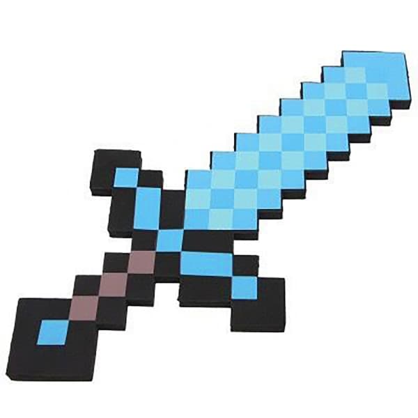 [YD]YD-Perfekt Minecraft diamant sværd animationsrekvisitter sværd legetøjsmodel 1 stk - Perfekt Blå