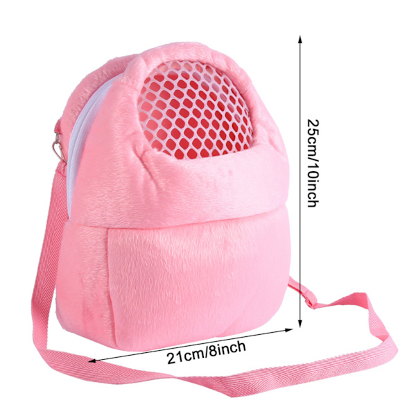 Kæledyrsbærer Hamster Rotte Pindsvin Kanin Ilder Sovende Udgående rejsepakkepose (Pink)