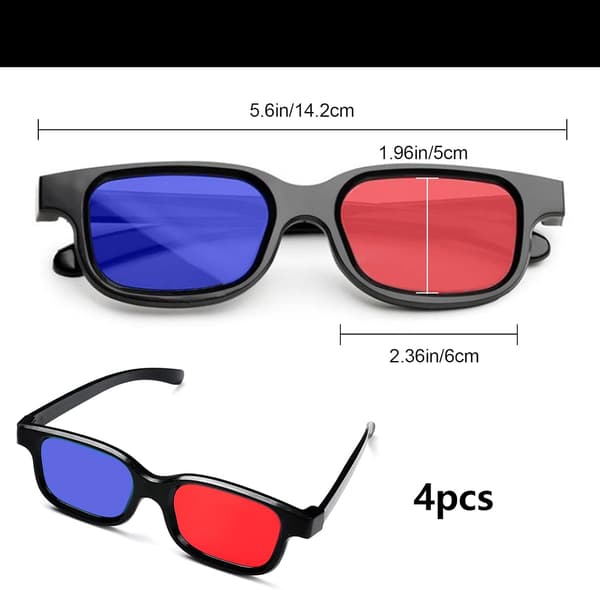 【YD】3D-lasit, 4 stereoskooppista lasia, 3D-lasit televisioon