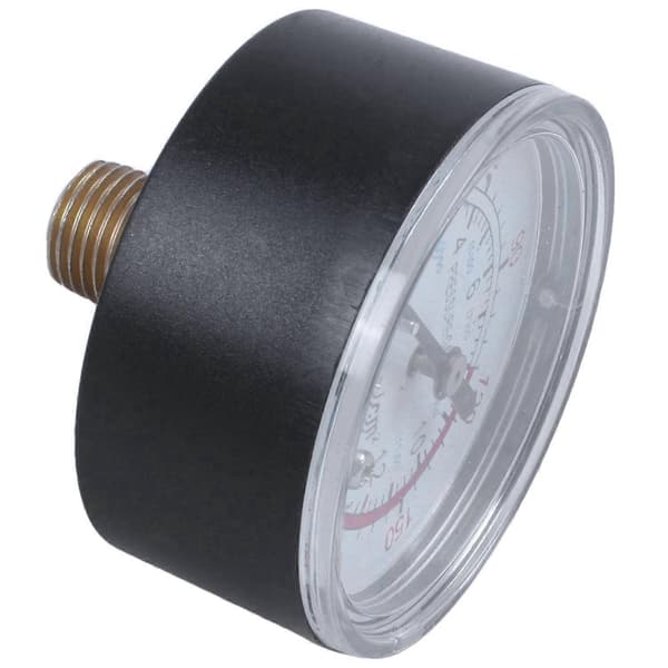 Rund 0-180 psi 13mm 1/4BSP Diameter Skivekomparator Luftmanometer, Sort