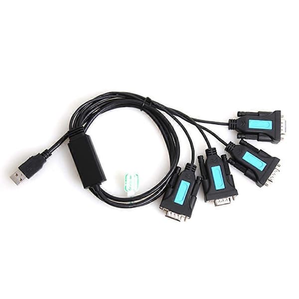 4-ports USB til RS232-kabel RS-232 9-bens DB9 serielt kabel PL2303-chipsæt han A-adapter til pc-notebook-tilbehør