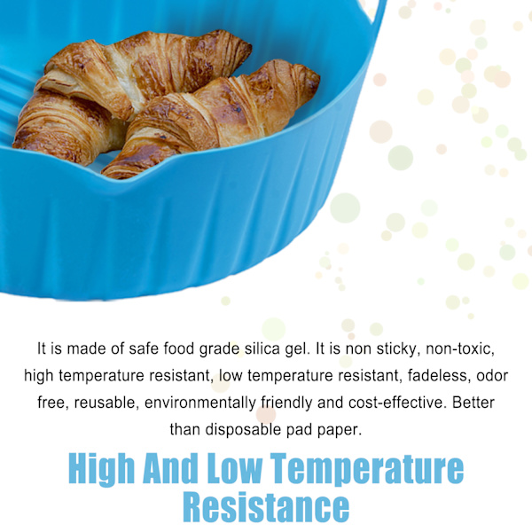 2-delad airfryer silikonkorg blue