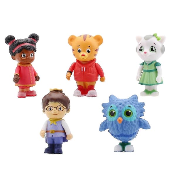 Lämplig för Daniel Tiger 5 st grannskapsvänner prydnadsset söt figur heminredning
