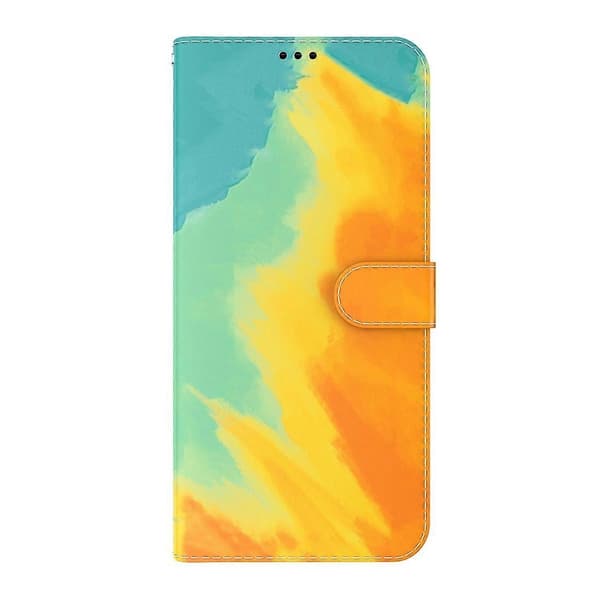 Til Honor X5 Akvarel Mønster Flip Læder Telefonetui Autumn Leaf