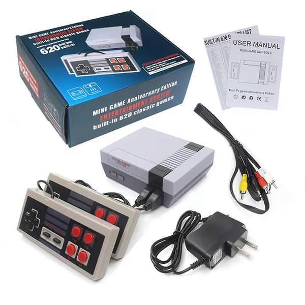 【YD】Retro spillkonsoll med 620 videospill, plug and play, klassisk miniunderholdningssystem