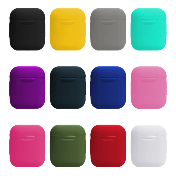 AirPod 1/2 silikonetui / silikonskall - Velg farge neonrosa Neon Rosa