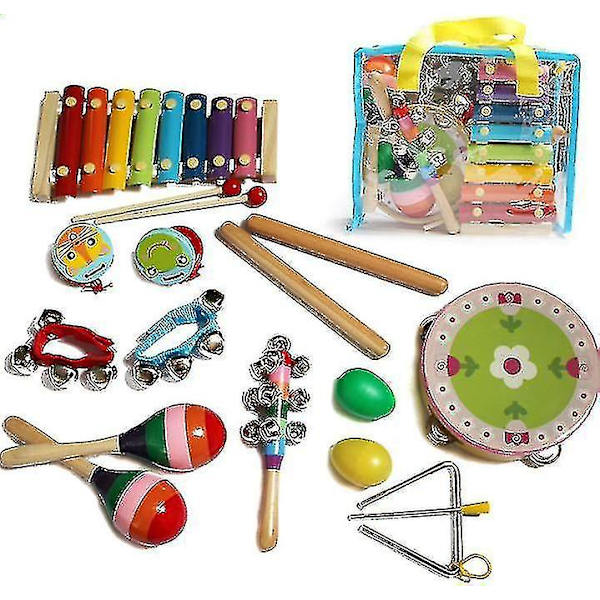 14 st träslagverksmusikinstrument