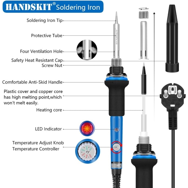 60W lödsats 200-450℃ Justerbar temperatur