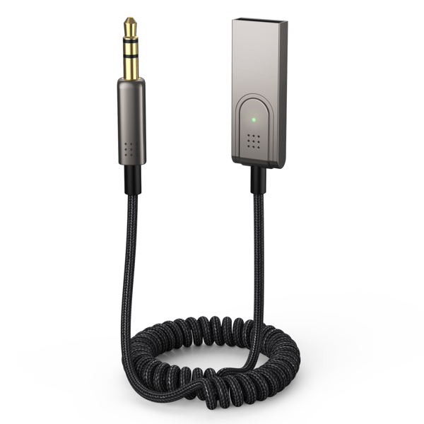 [YD]YD-Bluetooth Aux-kabel til bil/Aux Bluetooth-adapter til bil Gray