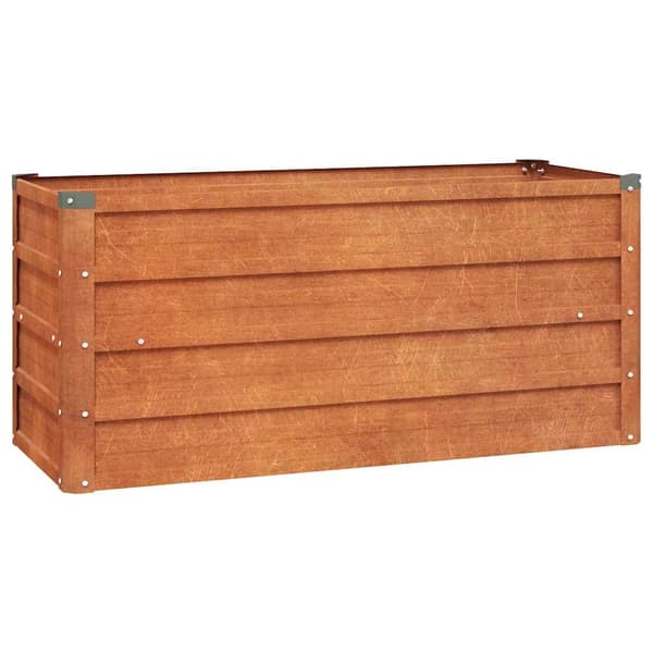 【YD】vidaXL Plantekasse rusten 100x40x45 cm rustfrit stål Brun 4740
