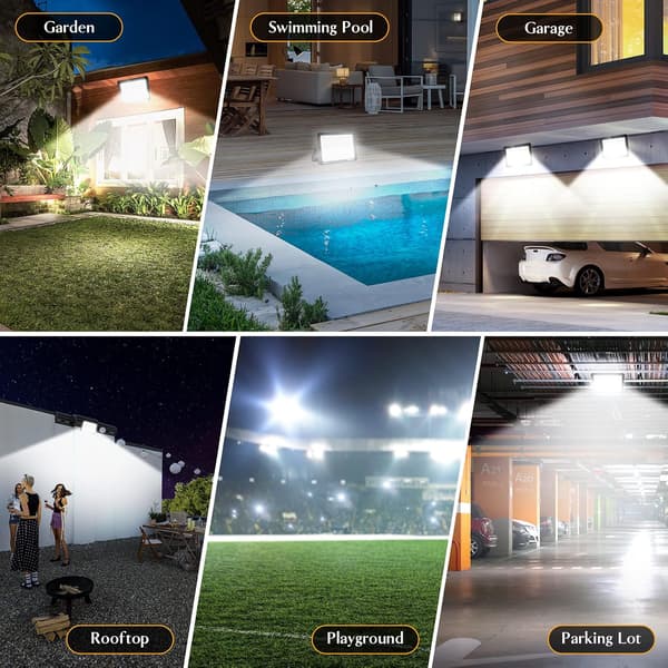【YD】LED Flomlys, 200W 25000LM Utendørs LED Flomlys, 6000K LED Flomlys