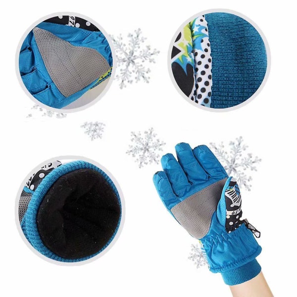 Barn Vinterhandskar Varmfoder Vindtäta vattentäta handskar