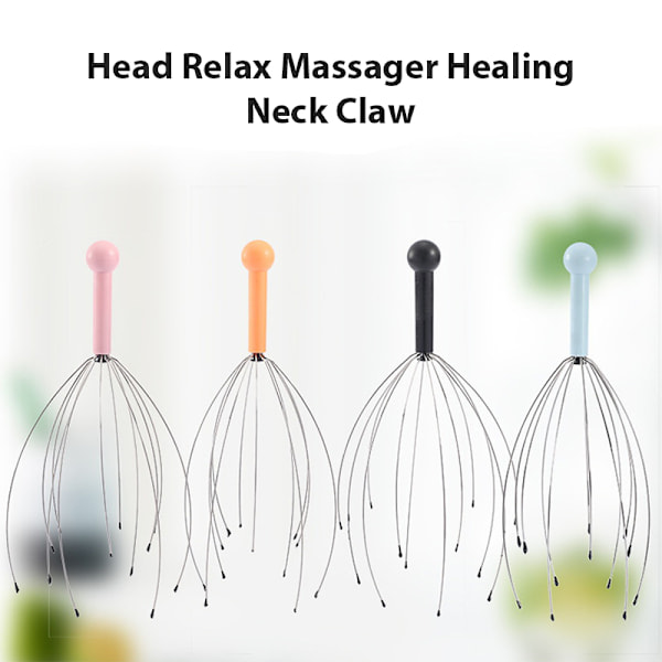 Head Relax Massager Läkande Nacke Klo Massage Antistress Smärta Black
