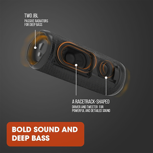 JBL Flip 6 - Kannettava Bluetooth-kaiutin - Valloittava ääni j