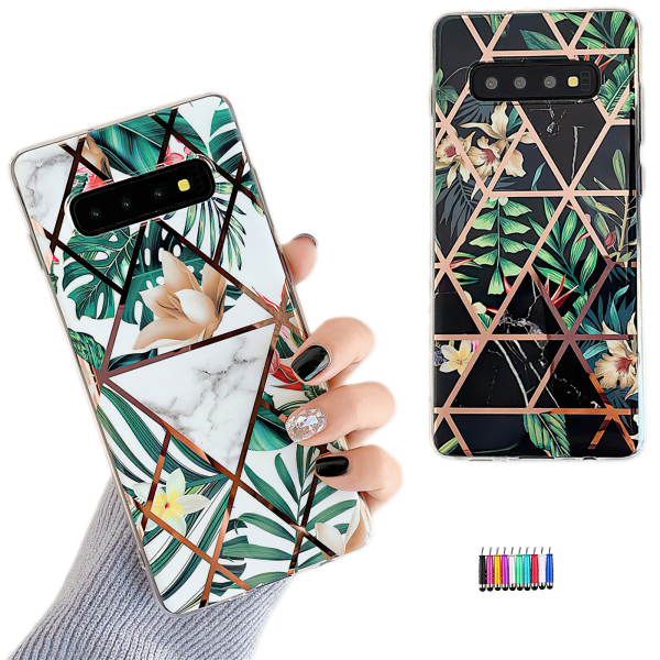 Samsung Galaxy S10 - Skal / Skydd / Geometriskt Svart