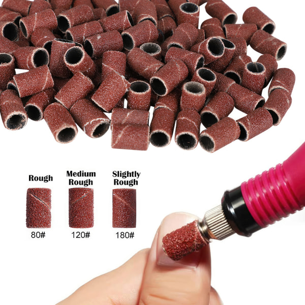 100 stk slibebånd sæt - professionelt værktøj til manicure & ped S