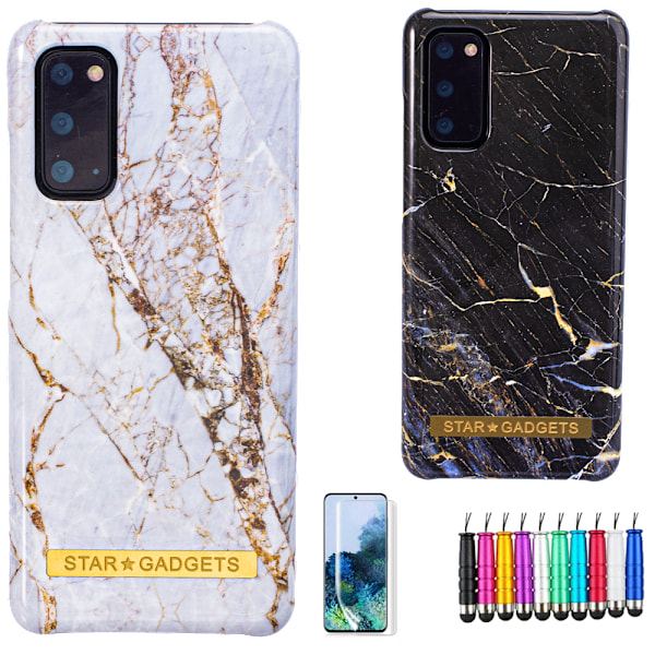 Samsung Galaxy S20 - Skal / Skydd / Marmor Svart