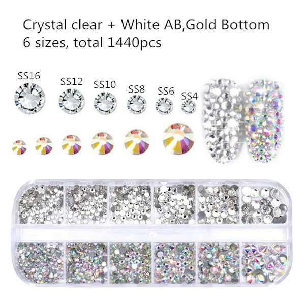 Kynsien koristeet Kristallitimantti Gem 3D Kiiltävä Kynsien taidekoristelu