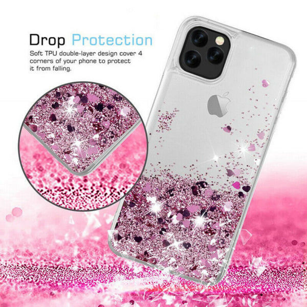 iPhone 11 - Bevægeligt glitter 3D Bling telefoncover