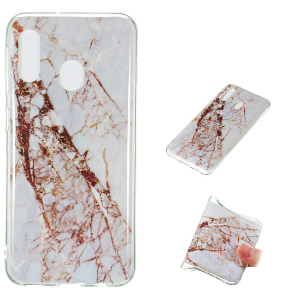 Samsung Galaxy A40 - case marmori Vit